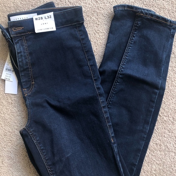 NWT Topshop Joni Skinny Jeans – Size 28x32, Stretchy Fit - Picture 3 of 4